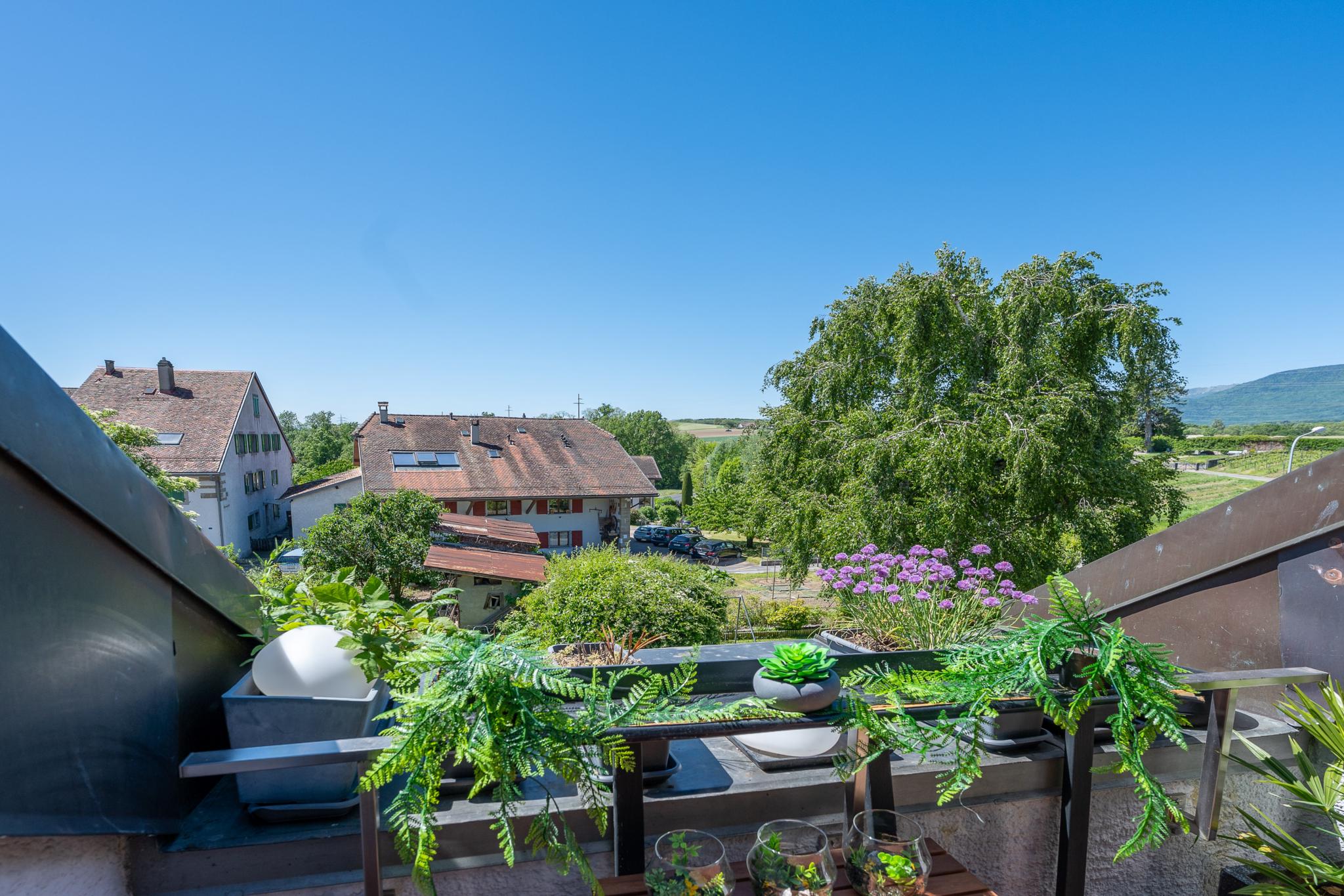 Grand Duplex intégralement rénové proche centre Nyon (Eysins)